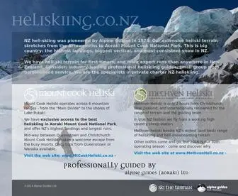 Heliskiing.co.nz(Methven Heliski and Mount Cook Heliski) Screenshot