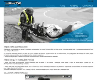 Helite.ca(HELITE Airbag Technology Expert) Screenshot