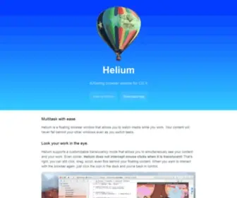 Heliumfloats.com(Helium by JadenGeller) Screenshot