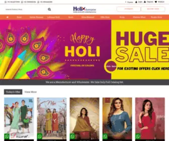 Helix-India.com(Kurti Salwar Kameez Dress Material Manufacturer Wholesaler) Screenshot