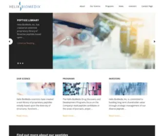 Helixbiomedix.com(Helix Biomedix is a leader in the research &amp; development of bioactive peptides for the biotech) Screenshot