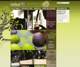 Helleas.com(Huiles d'olive et Saveurs de Méditerranée et huile d'olive) Screenshot