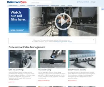 Hellermanntyton.com(Cable management and identification solutions for industry) Screenshot