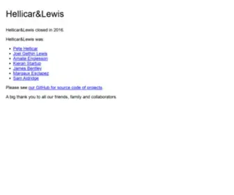 Hellicarandlewis.com(Hellicar&Lewis) Screenshot