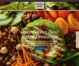 Hellmanns.ca(Mayonnaise, Dressings, Spreads, & Recipes) Screenshot