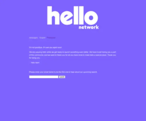 Hello.com(Hello network) Screenshot