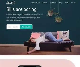 Helloacasa.com(Split Utility Bills and Manage Your Household with acasa) Screenshot