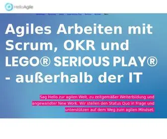 Helloagile.de(Agiles Arbeiten außerhalb der IT & agile Workshops) Screenshot