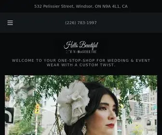 Hellobeautifulcustomfashion.com(Hello Beautiful Custom Fashion & Bridal Boutique in Windsor) Screenshot