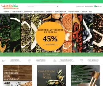 Hellobio.ro(Magazin online de produse naturale bio) Screenshot