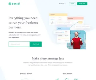 Hellobonsai.com(Business management software) Screenshot
