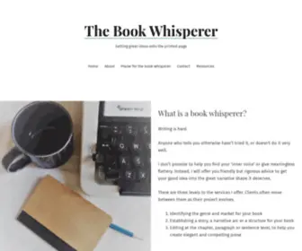 Hellobookwhisperer.com(Getting great ideas onto the printed page) Screenshot