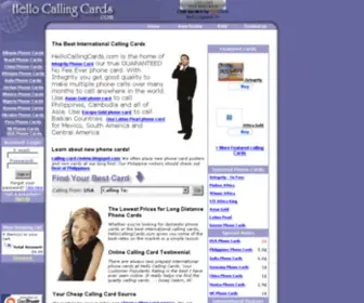 Hellocallingcards.com(Calling Cards at Hello Calling Cards) Screenshot