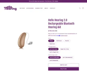 Hellohearing.us(Buy affordable hearing aids online. Our advanced technology) Screenshot