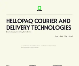 Hellopaq.com(Hellopaq Courier and Delivery Technologies) Screenshot