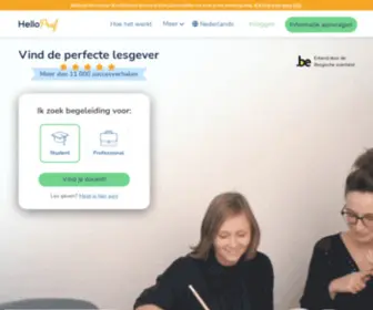 Helloprof.com(HelloProf België) Screenshot