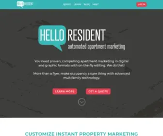 Helloresident.com(Pre-designed Apartment Marketing) Screenshot