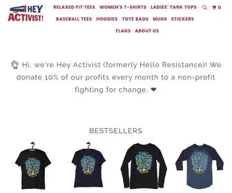 Helloresistance.com(Hey Activist) Screenshot