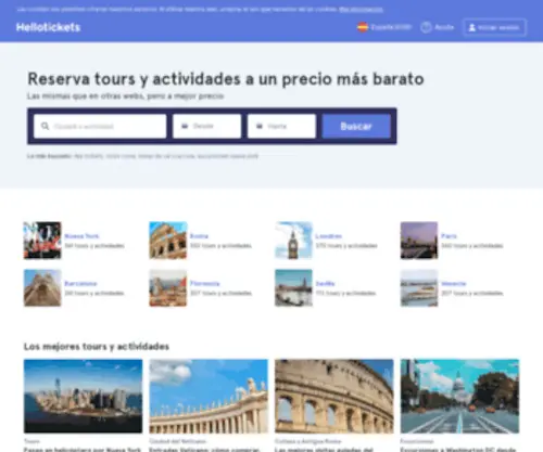 Hellotickets.es(Reserva tours y actividades a un precio más barato) Screenshot