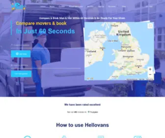 Hellovans.com(Man with a van) Screenshot