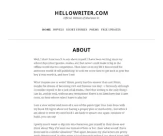 Hellowriter.com(About Me) Screenshot