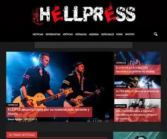Hellpress.com(Web de información de grupos de Heavy Metal) Screenshot
