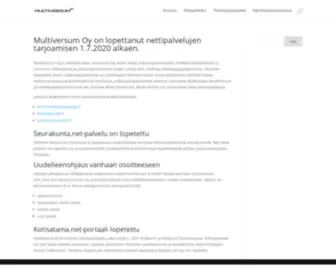 Helluntaisrk.net(Multiversum Oy on lopettanut nettipalvelujen tarjoamisen 1.7.2020 alkaen) Screenshot