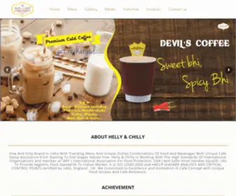 Hellychilly.com(Most unique recipes and hassle free cafe franchise concept) Screenshot