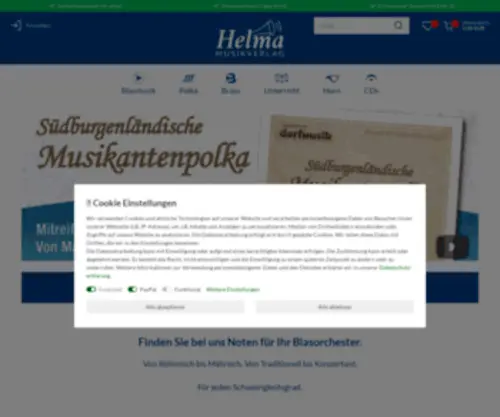 Helmamusic.com(Helma Musikverlag) Screenshot