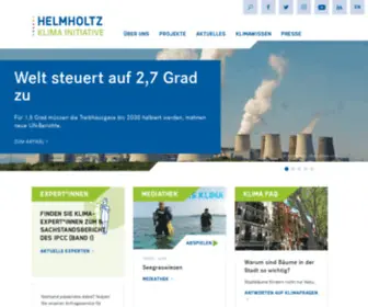 Helmholtz-Klima.de(Start) Screenshot