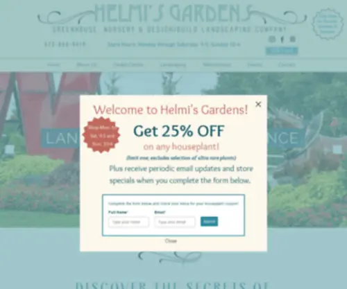 Helmisgardens.com(Garden Nursery) Screenshot