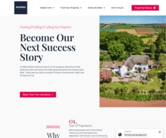 Helmores.com(Helmores Estate Agents for Devon) Screenshot