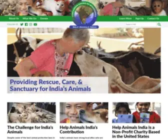 Helpanimalsindia.org(Help Animals India) Screenshot