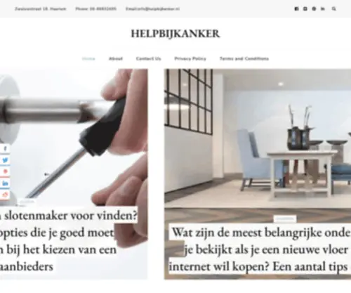 Helpbijkanker.nl(For Good Services come to us) Screenshot