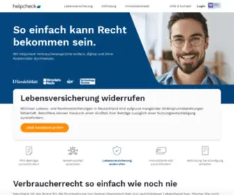 Helpcheck.de(Lebensversicherung widerrufen und Geld zurück) Screenshot
