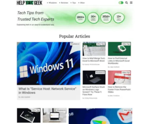 Helpdeskgeek.com(Help Desk Geek) Screenshot