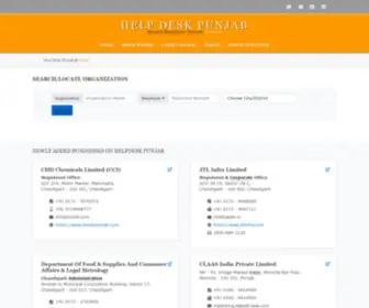 Helpdeskpunjab.com(Punjab HelpDesk Business Helpline Directory Contact Number Customer Care) Screenshot