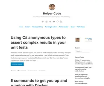 Helpercode.com(On software development and anything else I find interesting) Screenshot