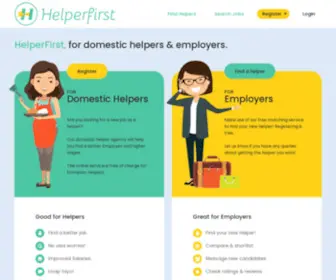 Helperfirst.com(Online Domestic Part Time Helper Agency (HK) Hong Kong) Screenshot