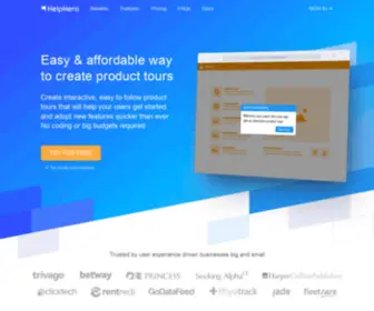 Helphero.co(Easy and affordable way to create product tours for onboarding users) Screenshot