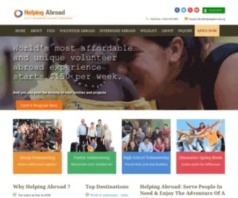 Helpingabroad.org(Helping Abroad Volunteers) Screenshot