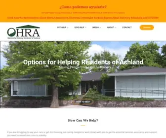 Helpingashland.org(Options for Helping Residents of Ashland Oregon) Screenshot