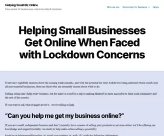 Helpingsmallbiz.co.uk(Helping Small Businesses Get Online When Faced with Lockdown Concerns) Screenshot