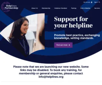 Helplines.org.uk(Helplines Partnership) Screenshot