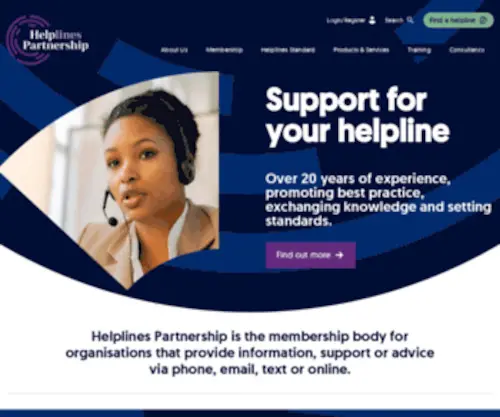 Helplines.org(Helplines Partnership) Screenshot