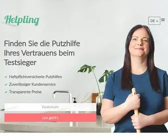 Helpling.de(Versicherte Putzhilfen einfach online buchen) Screenshot