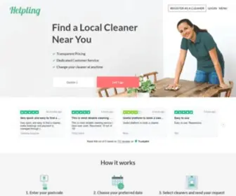 Helpling.ie(Find domestic and trusted cleaners near you) Screenshot