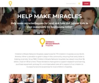 Helpmakemiracles.org(Children's Miracle Network Hospitals) Screenshot