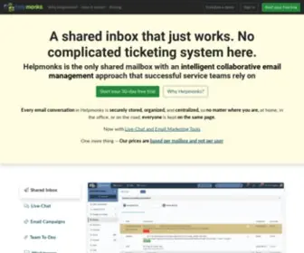 Helpmonks.com(Customer service and email management software) Screenshot
