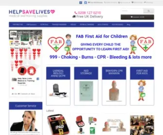 Helpsavelives.co.uk(Help Save Lives Medical & Training Supplies. The easy to navigate online shop) Screenshot